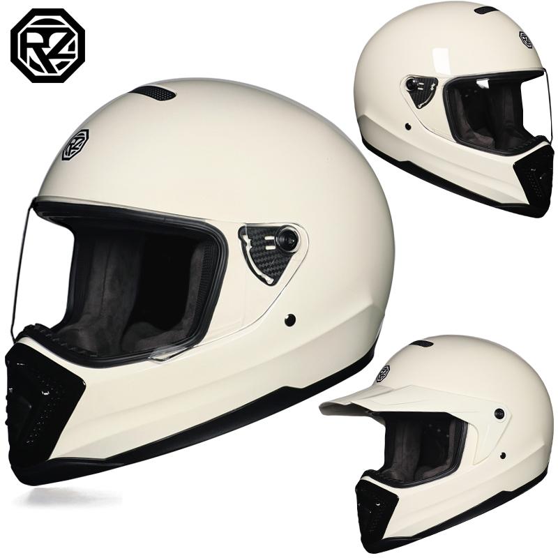 2024 new ORZ retro motorcycle helmet, American cruise full helmet, motorcycle with free brim
