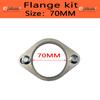Eplus Car Motorcycle Exhaust pipe Muffler Flange Joint Kit Universal 2 Holes 304 Stainless Steel 51MM 63MM 76MM