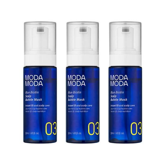 MODAMODA Blue Biotin Scalp Bubble Mask 50ml (3 Options) - Daiso