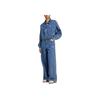 adidas Originals Premium Essentials Jeans a Gamba Larga Vita Alta Chiusura con Zip Logo Ricamato Donna Jeans Blu IW5760