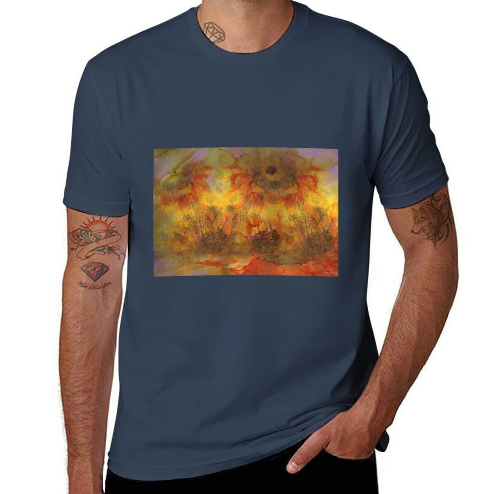 Sunflowers TShirt Basic Solid Color Casual Tee Shirt S