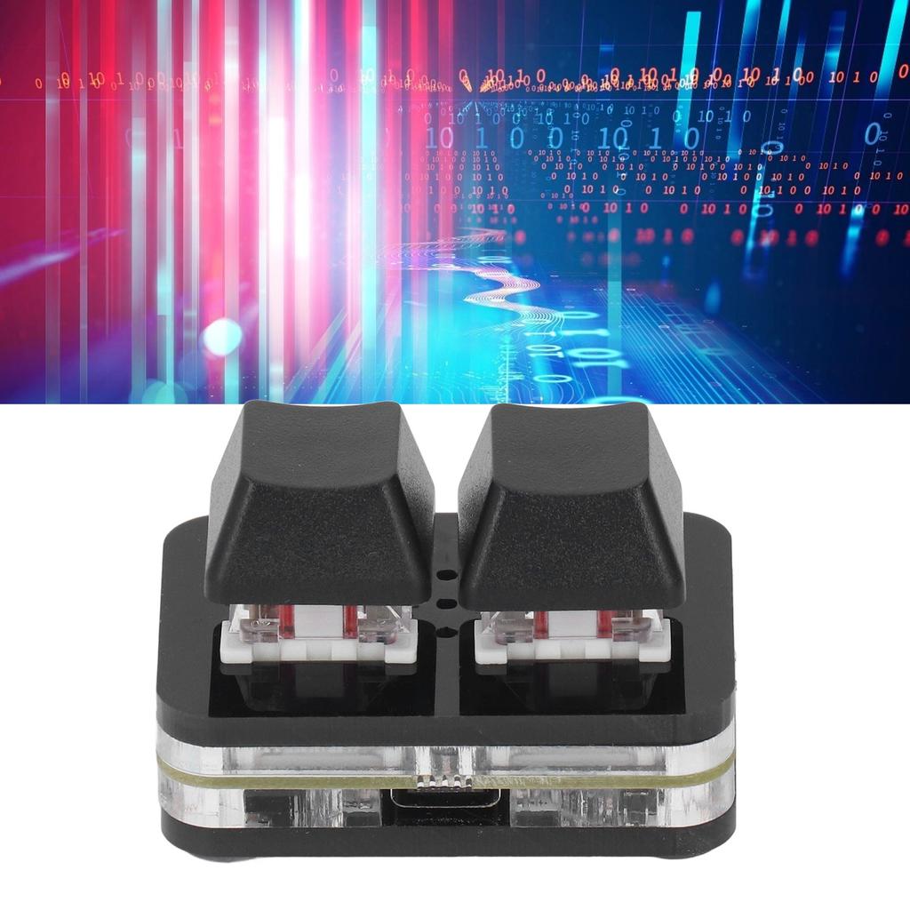 2 Tasten Rot   Tastatur   USB Mechanisches Tastaturpad für Rhythmusspiele Copy Paste Funktion