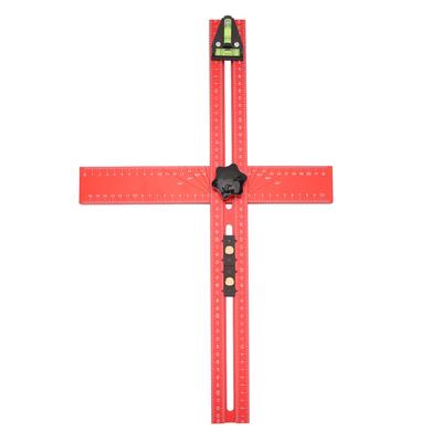 Drilling Positioning Ruler 2 In 1 45 Degrees  and 90 Degrees  Punch Locator Drill Guide for Woodworking