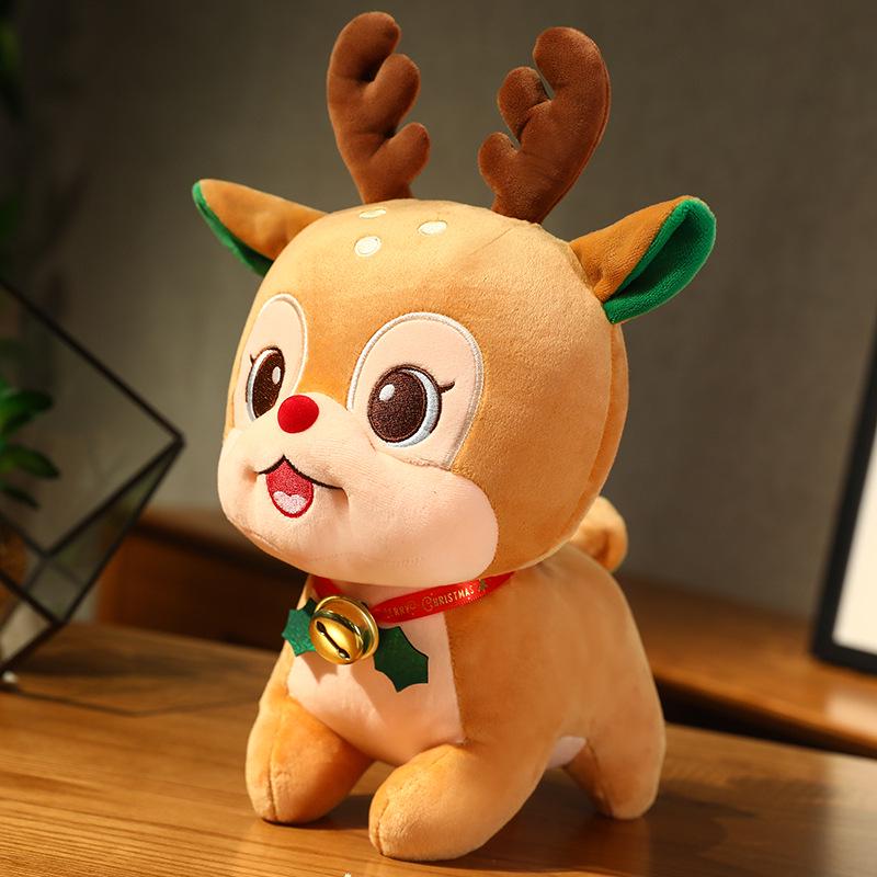 Santa & Reindeer Plush Toy - Cute Christmas Eve Gift for Girls