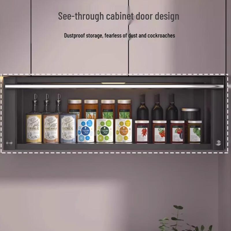 Modern Black Under-Cabinet Pull-Down Spice Rack