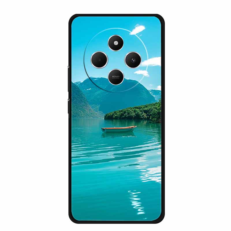 For Xiaomi Poco C75 Case POCOC75 Black Silicone Soft Back Cover Case For Poco C75 Phone Case C 75 6.88" Shockproof Coque Funda