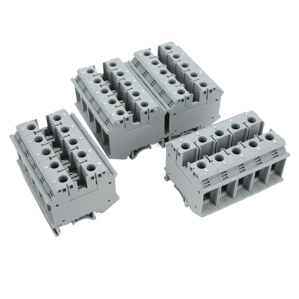 20pcs Terminal Block Rail Type 125A 800V Powerful Conductivity Ground Terminals for Electrical Wire