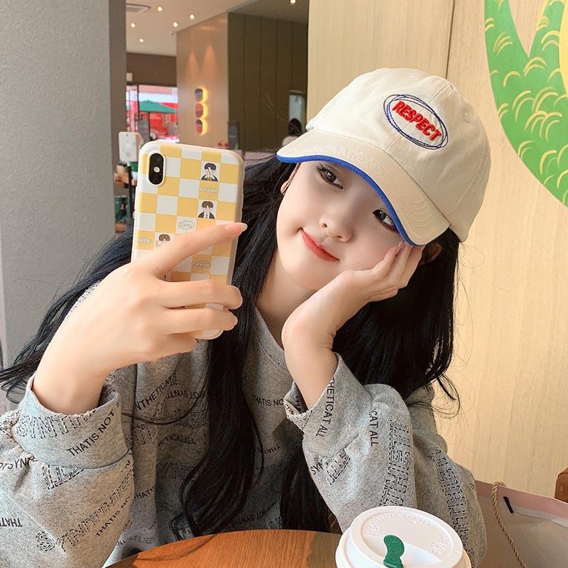 

Fashion Solid Color Baseball Hat for Women Summer Cotton Embroidery Sunshade Duck Tongue Cap Girls Adjustable Outdoor Hat Adjustable бежевый