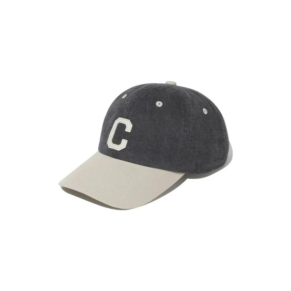 C Logo Cozy Fit Washed Color Block Ball Cap Charcoal CO2606CA08CH 275641 F