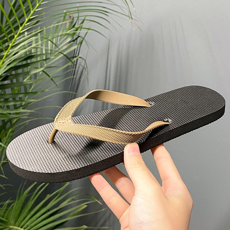 Men's Summer 2025 Non-Slip Flip-Flops: Trendy Outdoor Toe-Post Beach Sandals