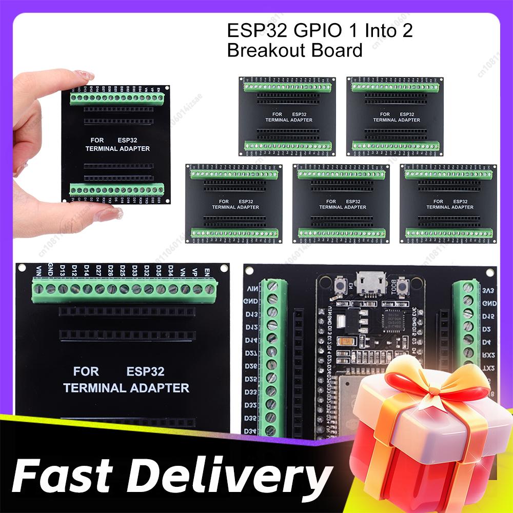 1-10PCS ESP32 Breakout Board GPIO 1 into 2 ESP--32 CP2102 Development Board Wireless WiFi+Bluetooth Dual Core Expansion Board