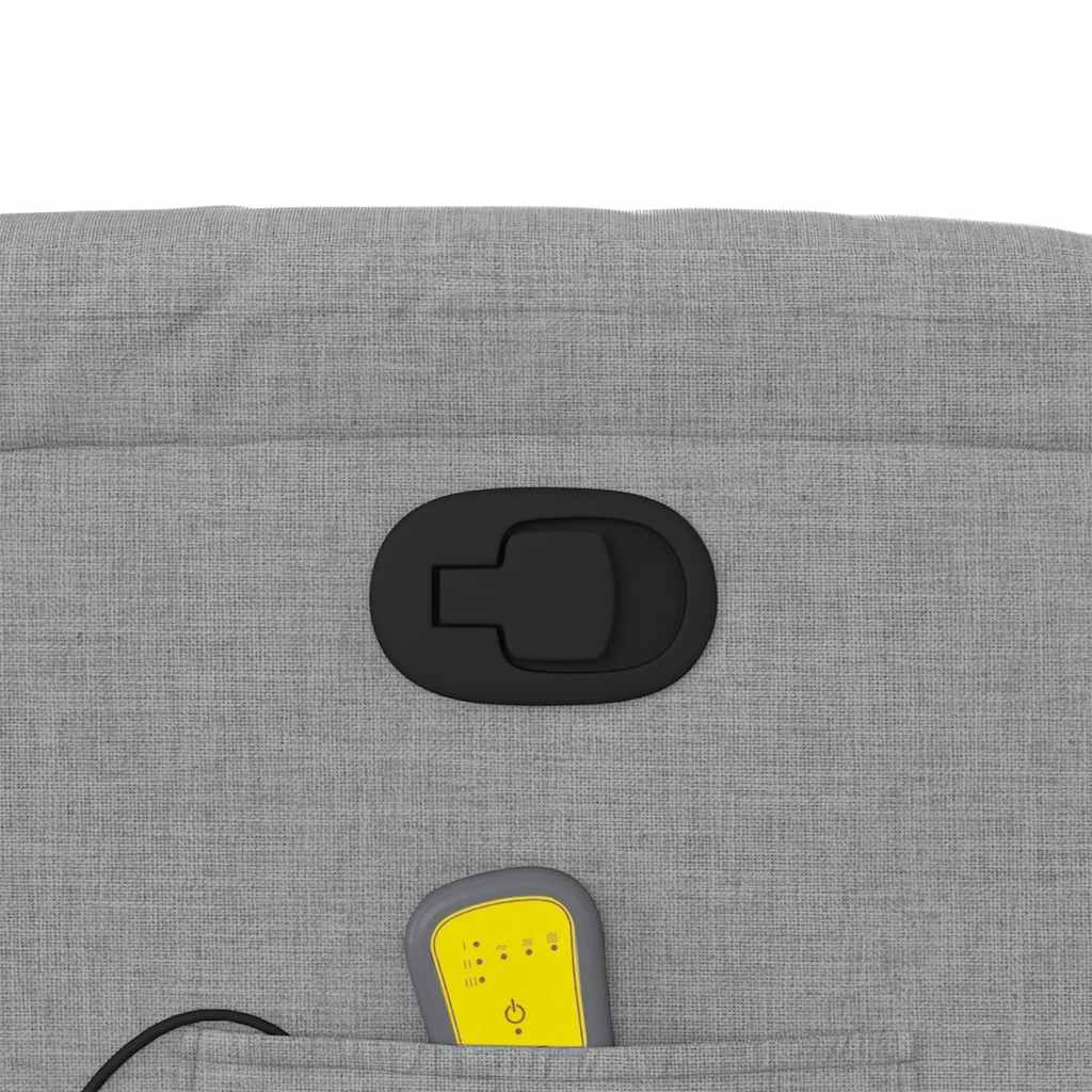 Massage Chair Light Gray Fabric