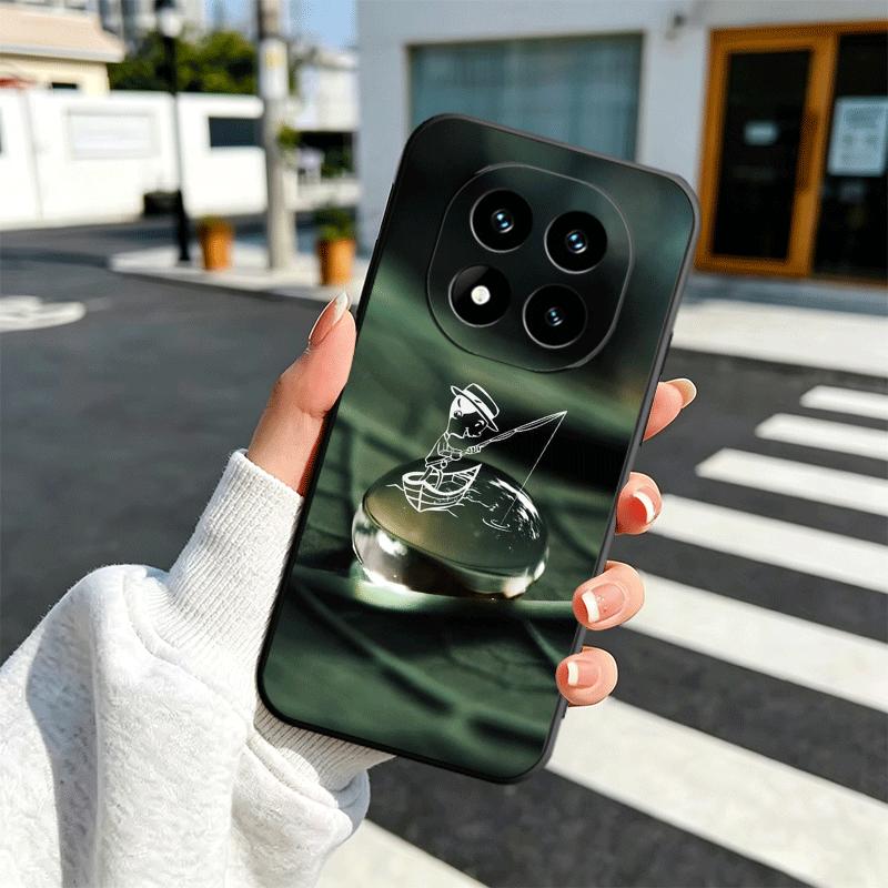 Style Peinture Enfant Mignon Naturel Coque de Téléphone Souple pour Xiaomi Redmi Note 12 13 14 15 Pro Plus 11 12S 11S 11T 10 4G Housse Noire Bac