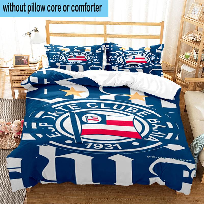3PCS Football Club Emblem 3pcs Bedding,Including 3PCS Duvet Cover And 2pcs Pillowcases Perfect for Christmas,Ideal for Bedroom, Dormitory