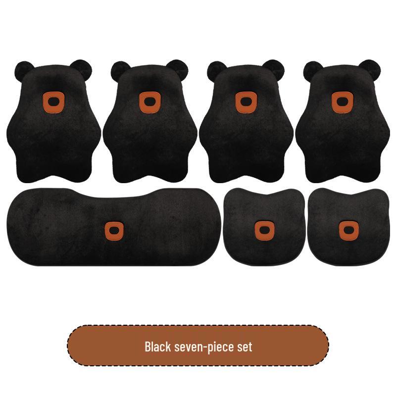 Cute Bear Plush Winter Car Seat Cushion for Mazda EZ6, CX30, CX50, and Mazda 6