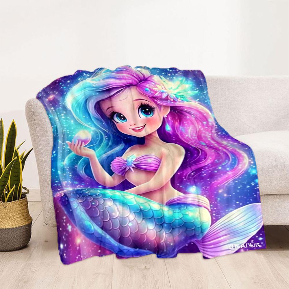 1pc Underwater Paradise Starfish Blanket Comfortable Soft Lightweight All Season Multi Purpose Blanket Travel Camping Picnics Sofa Office Bed Living