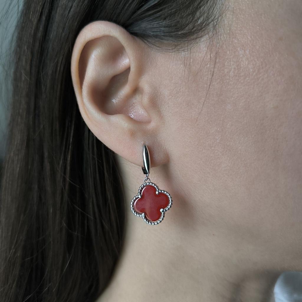 ვერცხლის საყურეები ნატურალური აქატით (60002367)