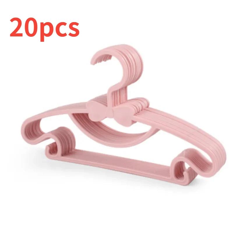 

10 Pieces of Children s Hangers, Portable Plastic Display Hangers Windproof Children s Outerwear Hangers Baby Clothing Organizer