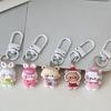 Lovely Pet Shaped Keychain For Couples Gift Resin Accessory Mini Key Ring Her Birthday Present Bag Pendant