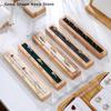 Holz Französischer Samt Futter Ringhalter Ohrringe Armband Display Tablett Rechteckige Form Schmuckschale Mit Schmuck Aufbewahrungsständer