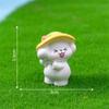 6 Piece Colorful Resins Dog Miniature Sculpture With Beach Theme Design Vacation Animal Statue Table Decoration Accent