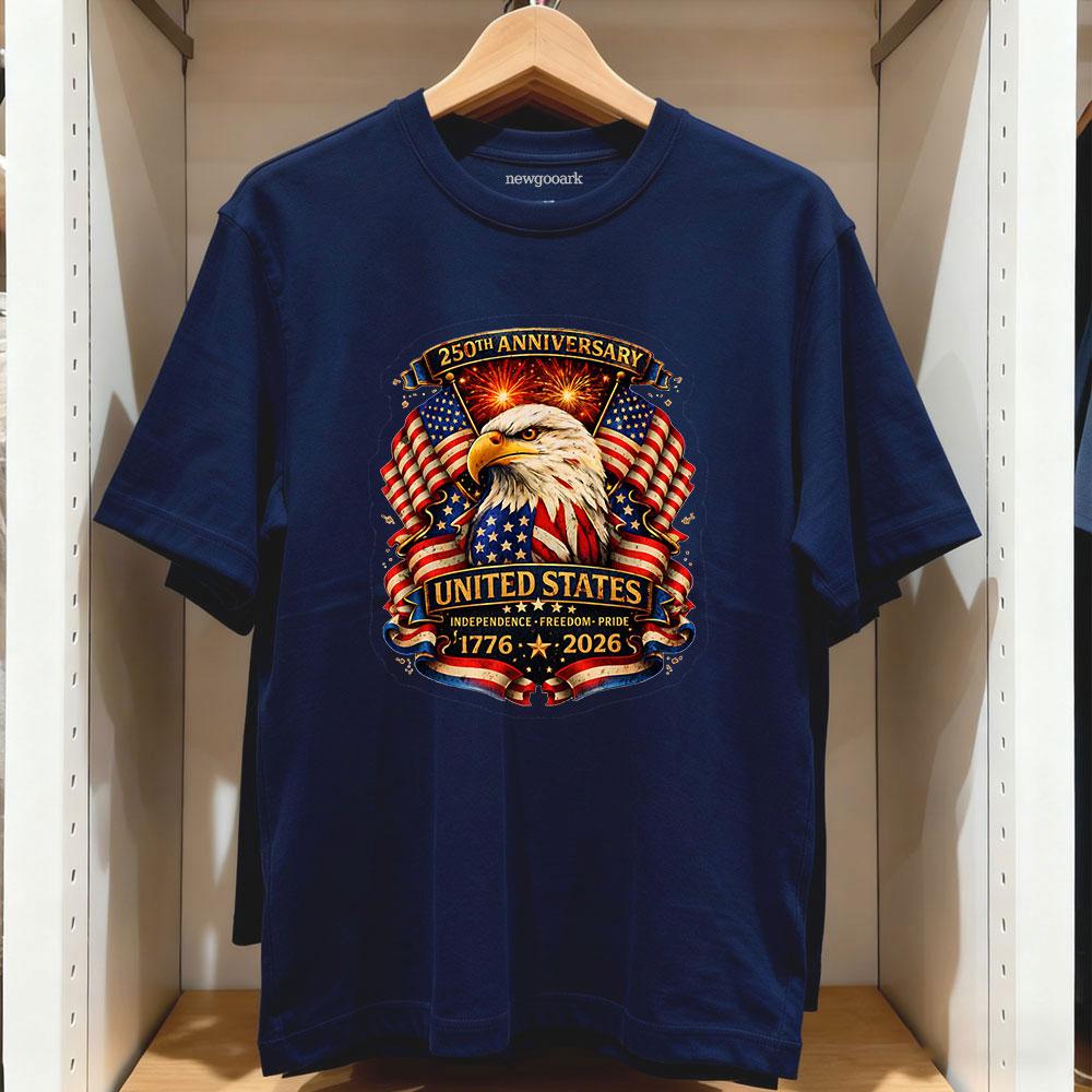 

250 Years America 250 1776 2026 250th Anniversary US Flag eagle t shirt Women Unisex Casual cotton graphic t shirts Creative 4XL