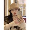Curly Wool Top Hat for Women Autumn and Winter Fashionable Daughter's Hat  Face Showing Little Fisherman Hat  Women's Basin Hat