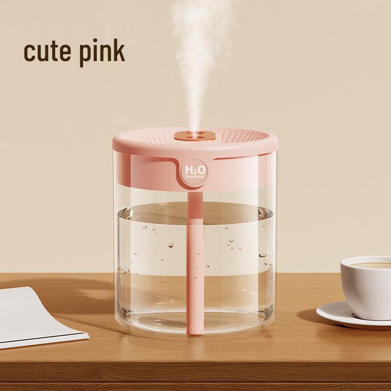 USB 2L Double Spray Humidifier with Silent Operation & Night Light for Home & Office