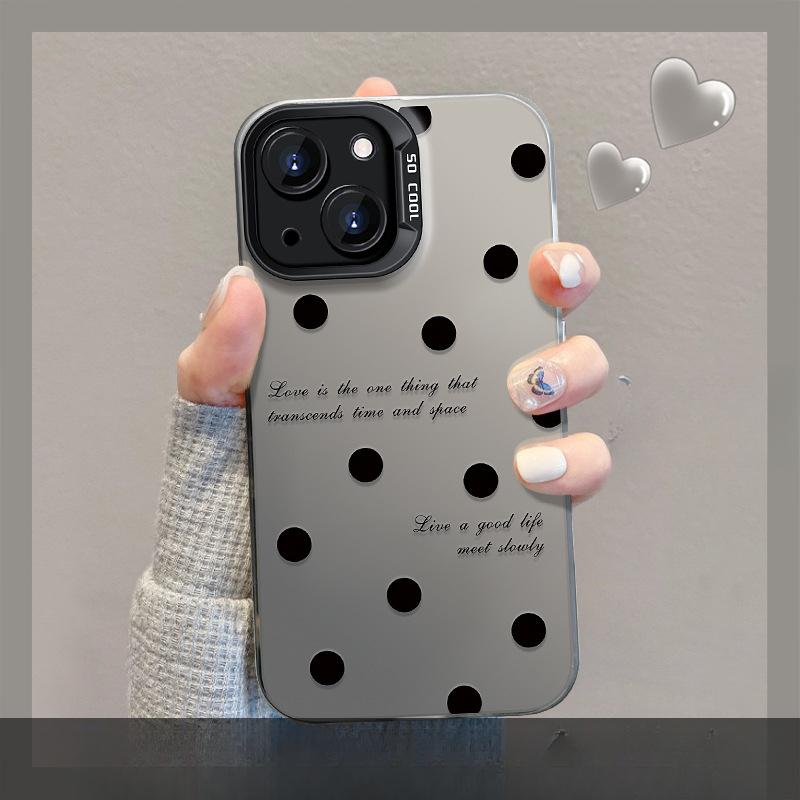 

Подходит для чехла для мобильного телефона Apple 15 Iphone14 Черный бант Невидимая подставка 13pro Цвет Серебристый Матовый 12/11 iPhone 6s Plus