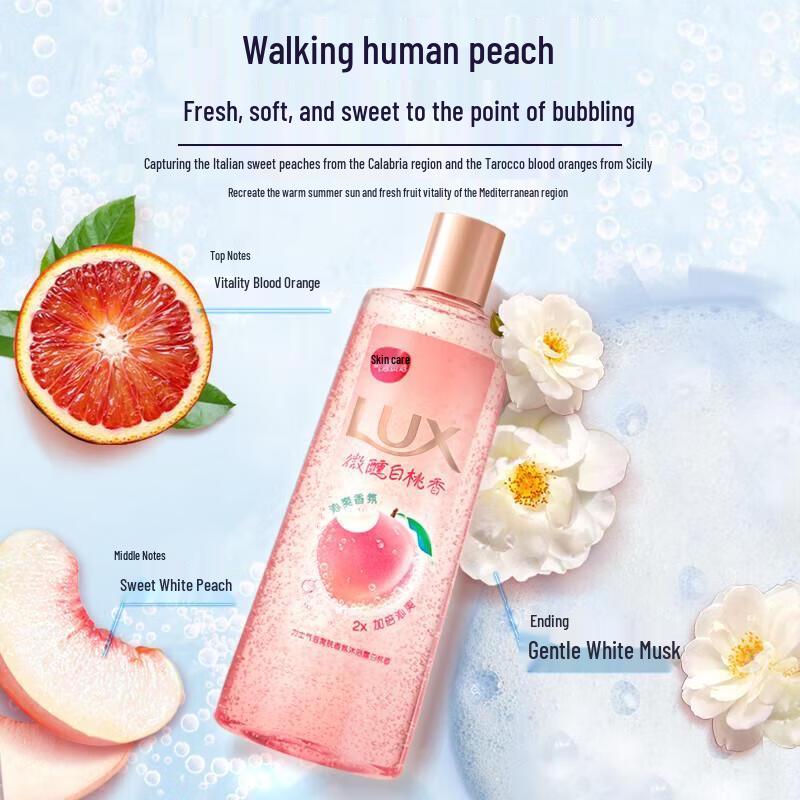 LUX White Peach Sparkling Fresh Scented Shower Gel