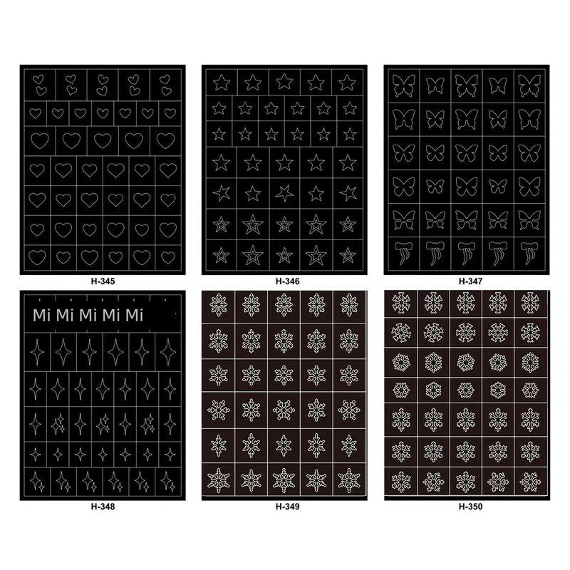 

2024 New Arrival Christmas Pat Stickers Cut Out Spray Painting Stickers Snowflake Winter Nail Stickers Fairy Temperamental [Combination of six] clap stickers 339 series