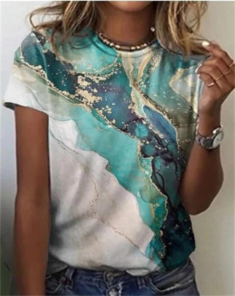 2025 Cute Women s T-Shirt Fashion Short Sleeve 3D Printed O-Neck Casual T-Shirt Loose Women s T-Shirt Irish Green XXS