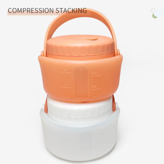 500/1000/1500ml Silicone Ice Bucket with Handles Easy To Clean Smooth Inner Wall Washable Ice Bucket