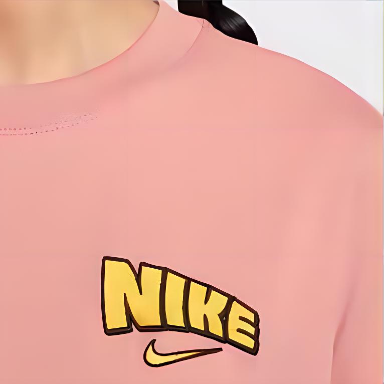 Nike Sports Casual Skateboard Printed Breathable Short Sleeve T-Shirt Women Tops Pink HM5024-618