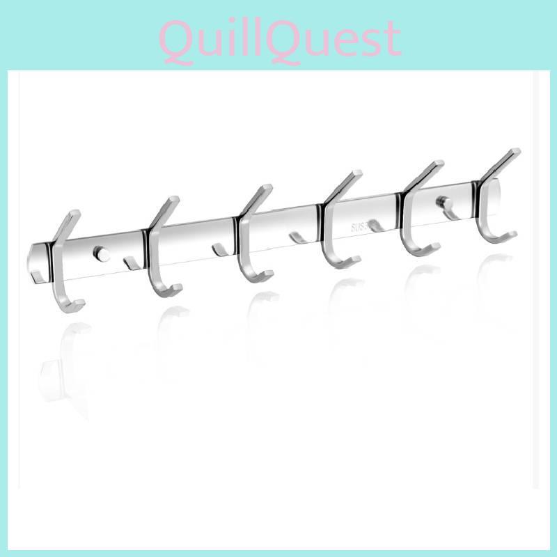 Wall Coat Hooks Mounted Stainless Steel Rack For Bathroom And Kitchen Storage
