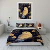 Starry Owl Decorative Art Set Soft Comfortable Duvet Cover Bedding Set Included 1*Duvet Cover & 2*Pillowcases, Gift