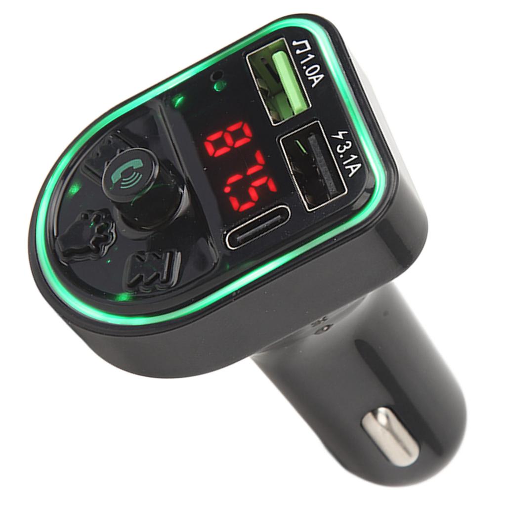 Bluetooth Transmitter for Car Wireless Cigarette Lighter Hands Free Calling Car Radio Music Adapter USB Charger with