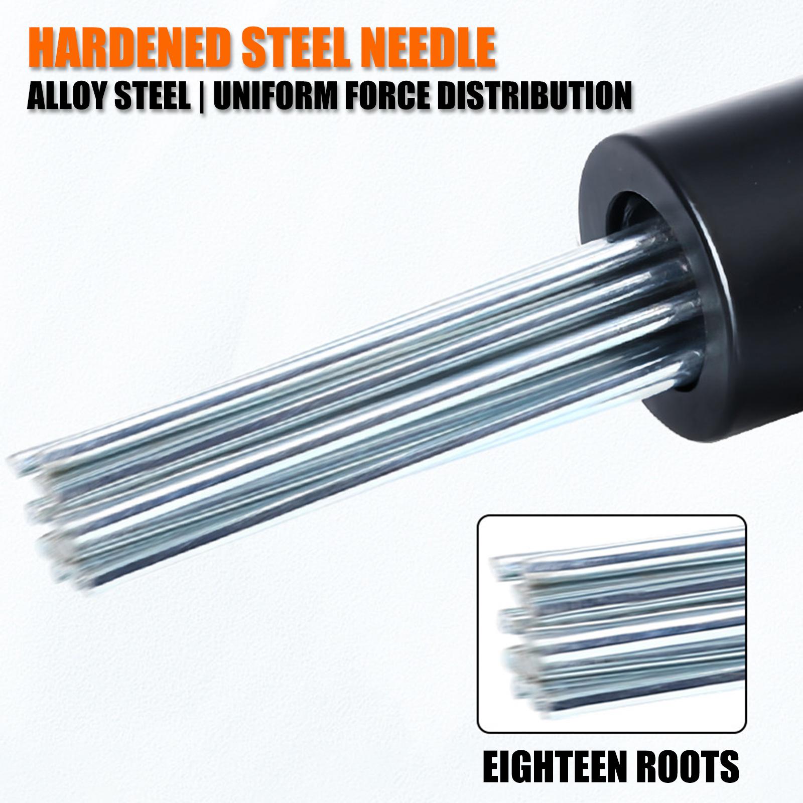 

1 Piece Safety Designed Needle Scalers with Splash Proof Guard for Rusts Removal Deburring and Concrete Work on Hammer Drills 1