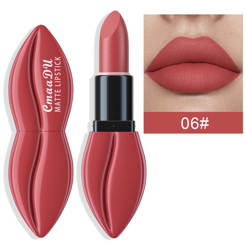 10 Farben Wasserdicht Big Mouth Nude Matte Lippenstifte Langlebiger Lippenstift Verblasst nicht Sexy Red Velvet Lippenstifte Make-up Kosmetik