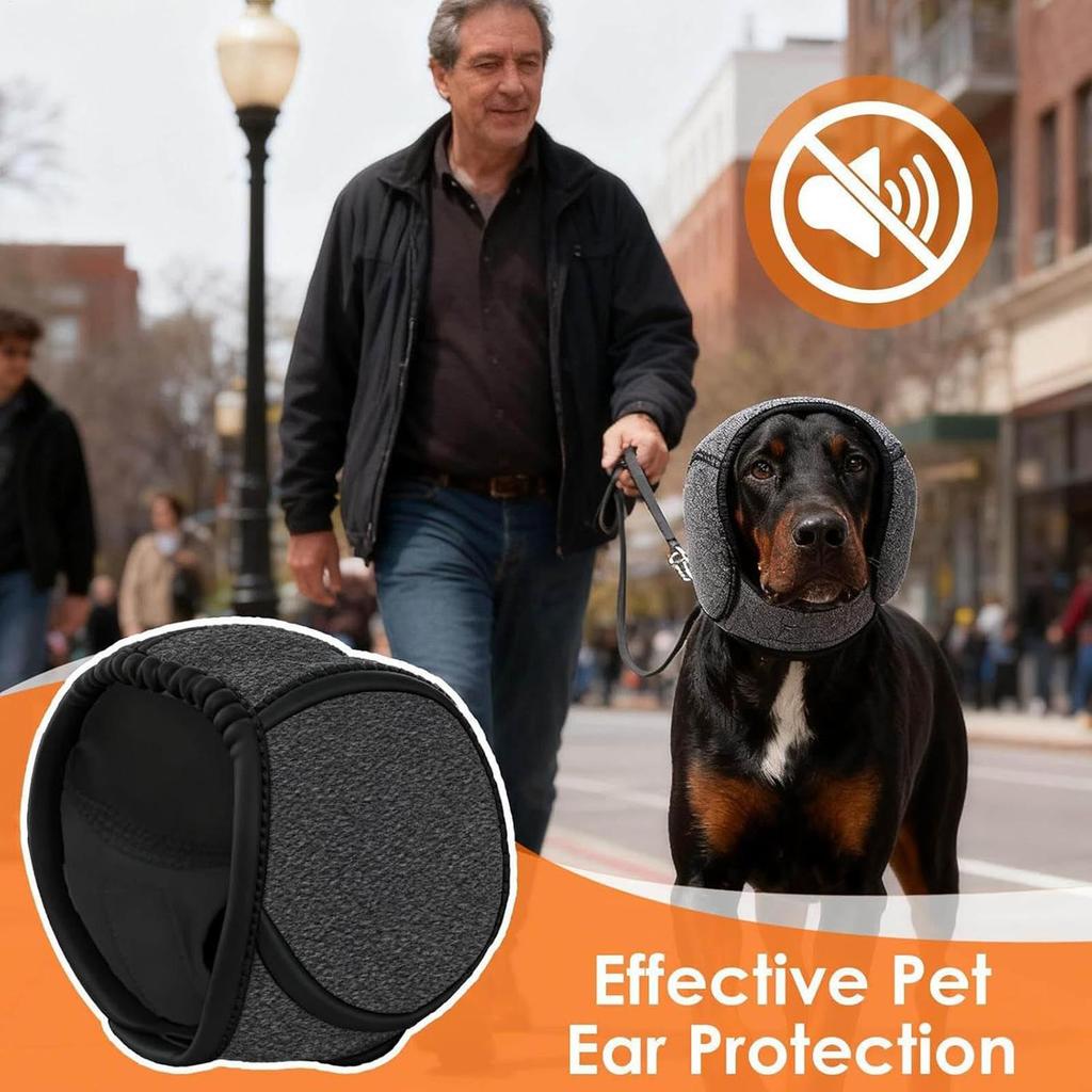 Noise Reduction Dog Ear Covers Hearing Protection Anti-noise Pet Ear Muffs Adjustable Waterproof Dog Earmuffs Comfortable