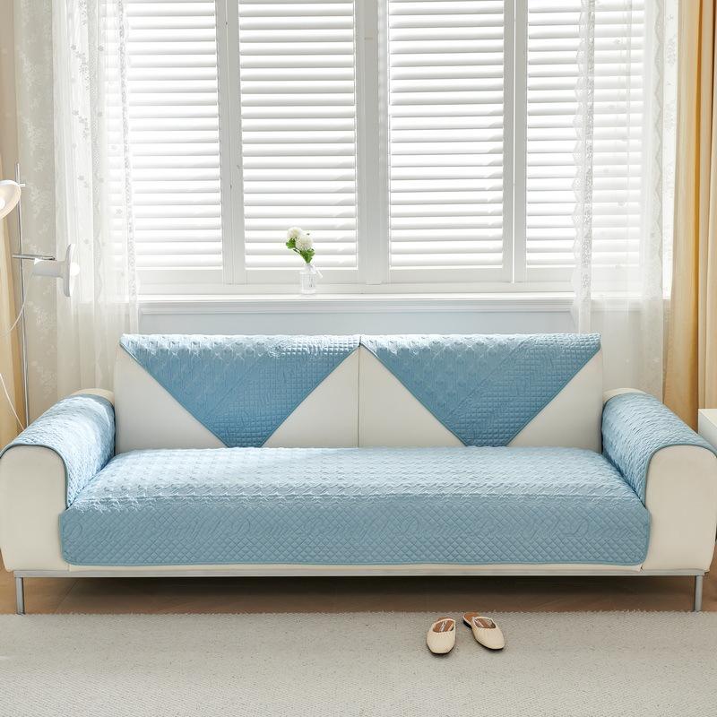 Pernă de canapea pentru toate anotimpurile, Material textil, Antiderapantă, Pernă de înaltă calitate, Husă simplă modernă din piele pentru canapea, Husă pastorală