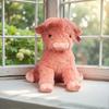 Pink Plush Highland Cow Stuffed Animal - 25CM/9.8IN Cute Soft Toy - Perfect Gift for Kids, Collectors & Animal Lovers