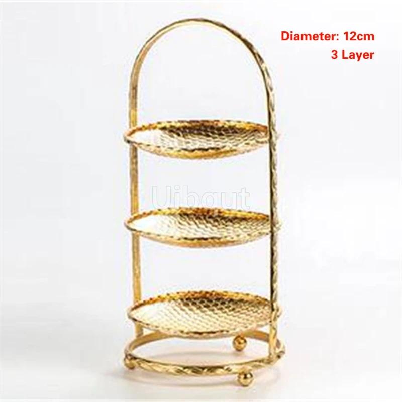 Creative pattern three layer Mini snack rack Fruit plate KTV bar restaurant tableware Cake rack Snack plate Water cube cake rack