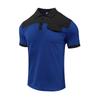 Men's Casual Waffle Top T-Shirt Color Blocked Collar Short Sleeved Top Outdoor Versatile Fashion Summer Outdoor Tees