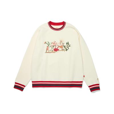 Li Ning Sports Trendige Kollektion Sweatshirt Damen Ecru AWDT074-6