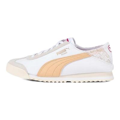 Roma Versatile Mule Retro Casual Low-Top Sneakers Unisex Sneakers White Orange 398332-01