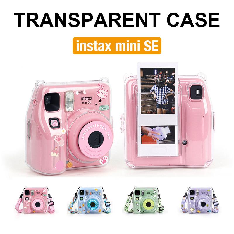 [Film Lab] Instax Mini SE Transparent Case Camera Protective Case with Strap and Stickers CAA61
