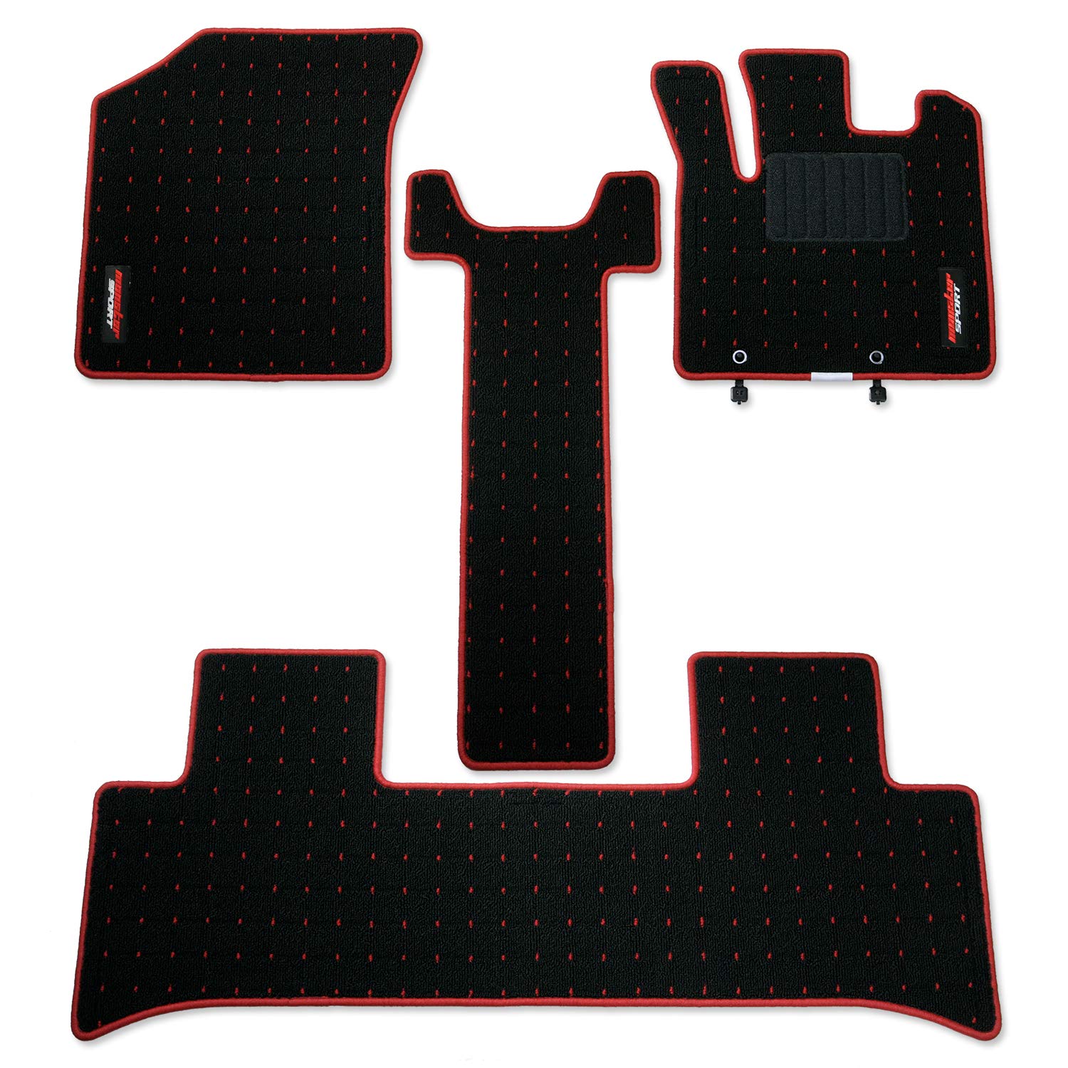 

MONSTER SPORT Коврик для пола черный x красный Solio/Bandit [MA15S]/Delica D2 [MB15S] 894550-4900M