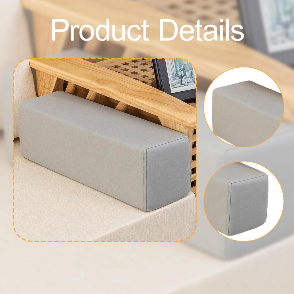 Arm Rest Pillow Rectangular Support Pillow with Removable Pillowcase Comfort Armrest for Couch Bedroom Living Room Bed Playing