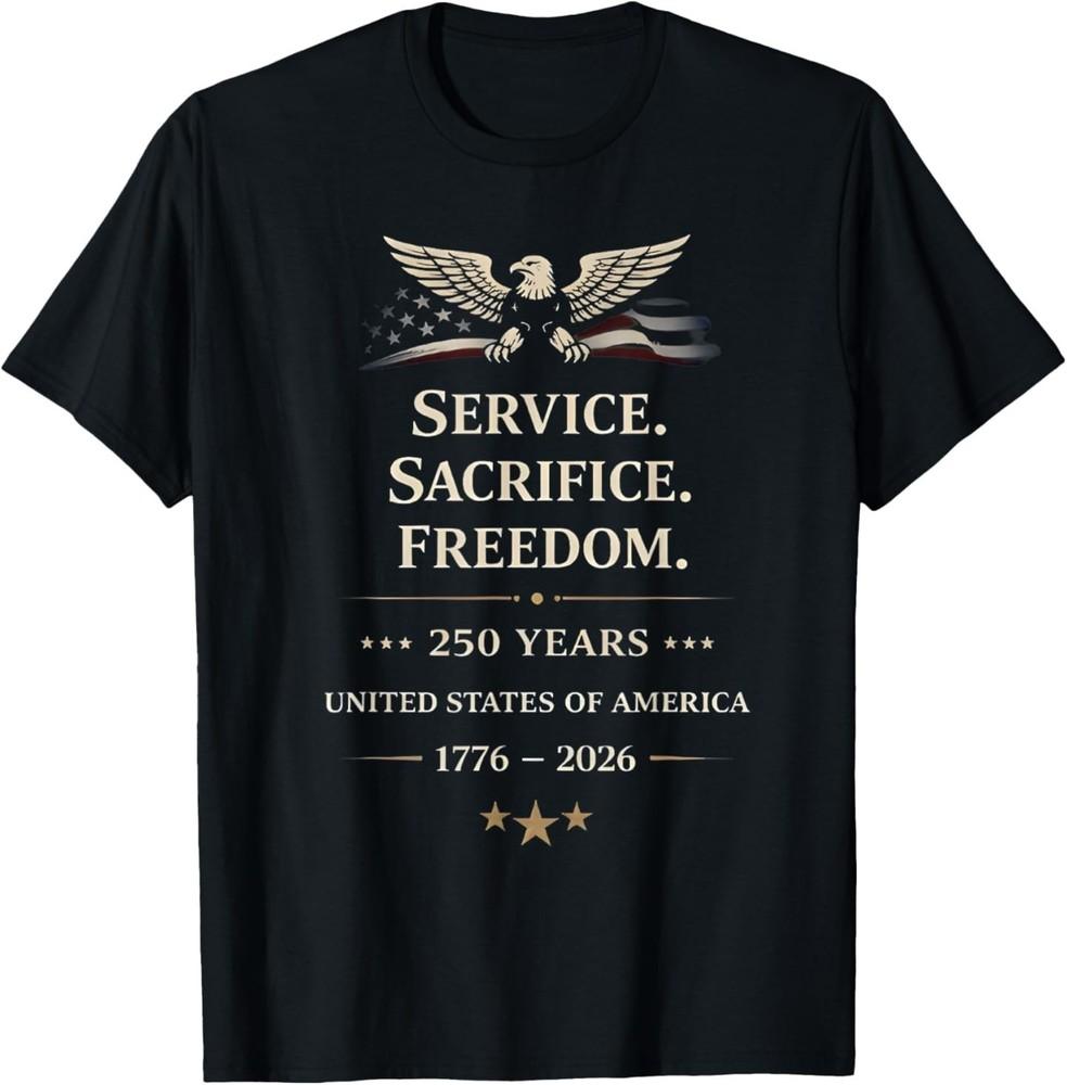USA 250th Anniversary Veterans Military 4th of July T‑Shirt XL